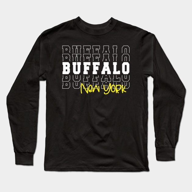 Buffalo city New York Buffalo NY Long Sleeve T-Shirt by TeeLogic